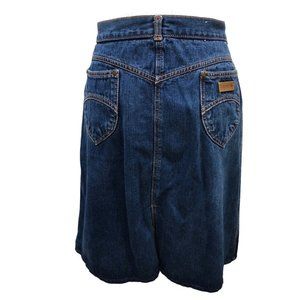 Vintage Gitano Denim Jean Skirt Dark High Waist Country Retro
